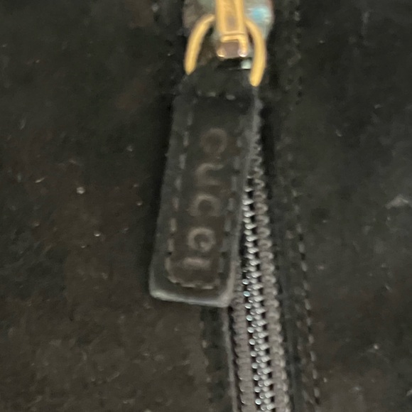 New Gucci black knee high suede high heeled boots 38 designer zip fall 7.5 8 NWB - Picture 5 of 5